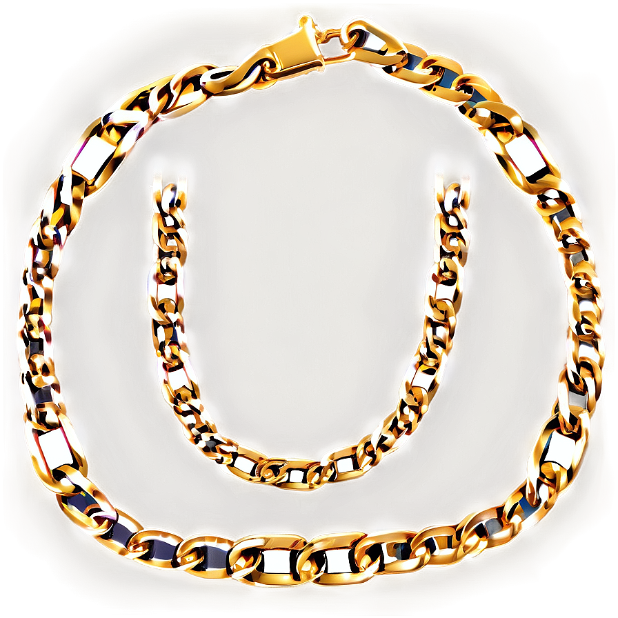 Gold Chain Set Png 05042024