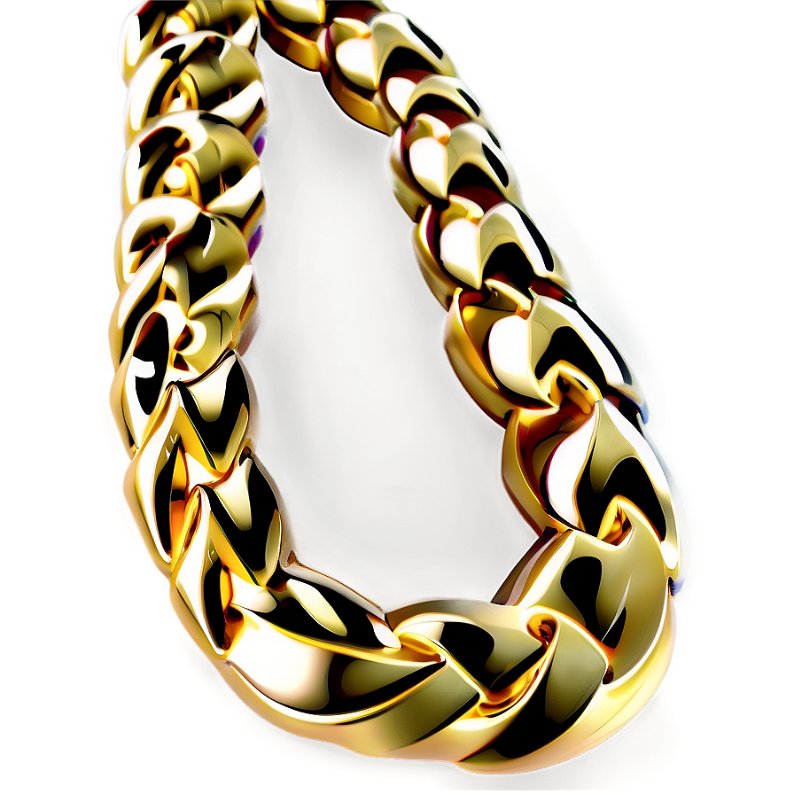 Gold Chain With Beads Png 05042024