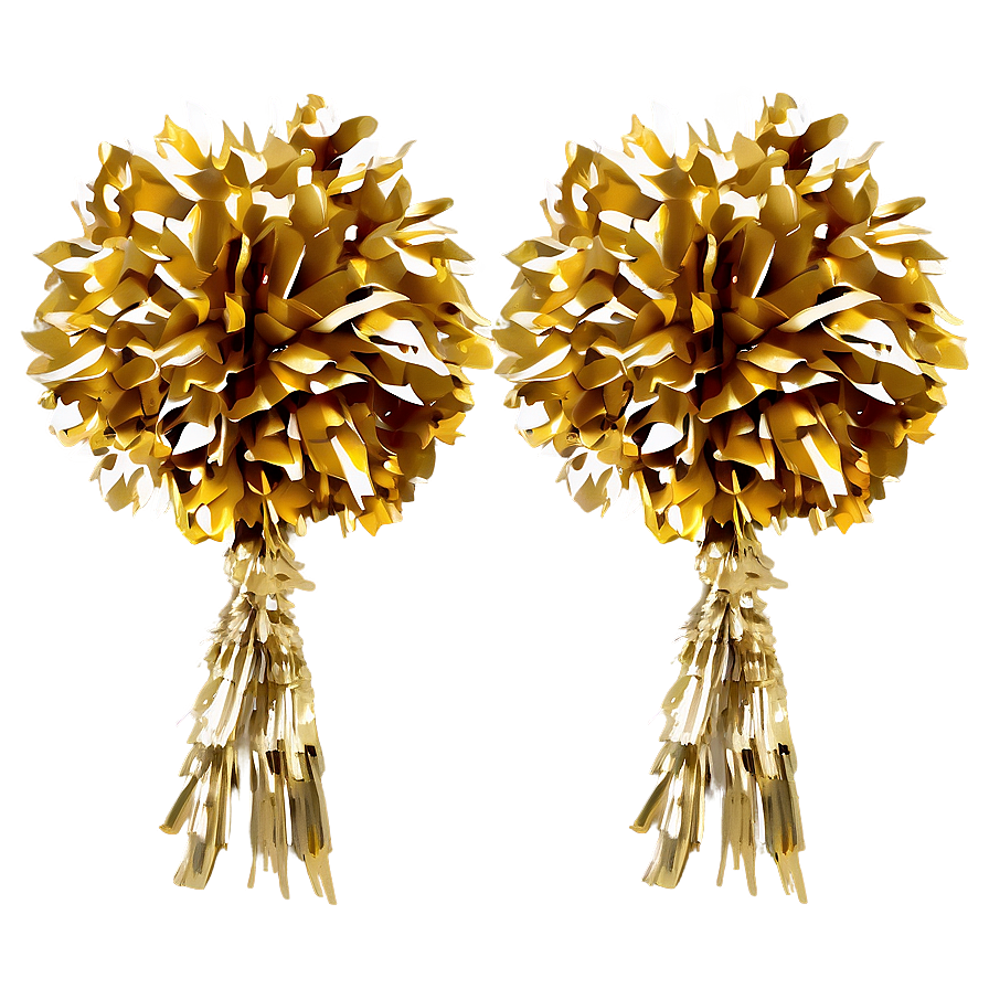 Gold Cheer Pom Poms Png 11