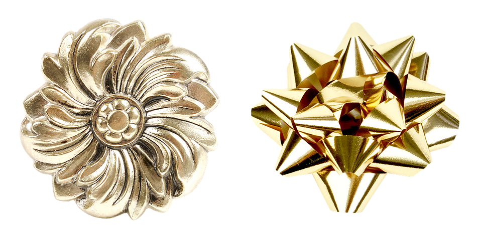 Gold Christmas Bow Decorations
