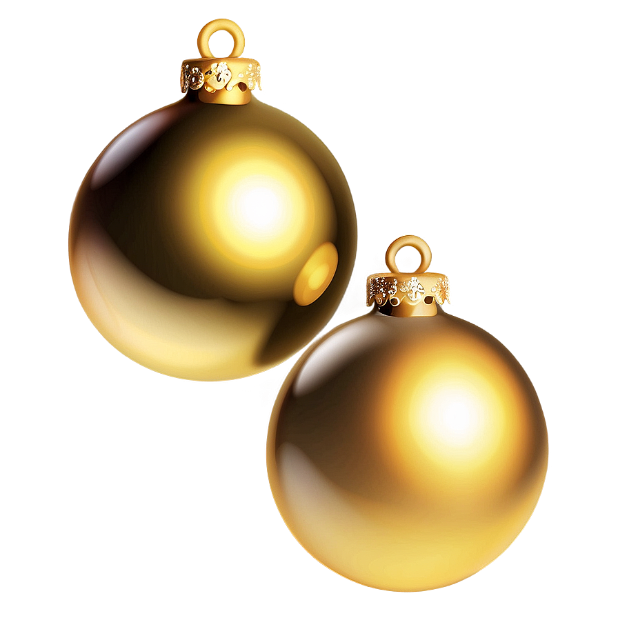 Gold Christmas Ornaments Png Puk98