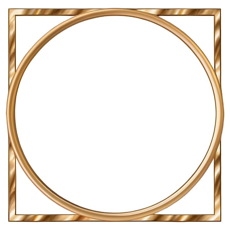 Gold Circle Frame Design Png 40