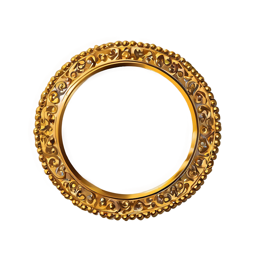 Gold Circle Frame Design Png Mgt70