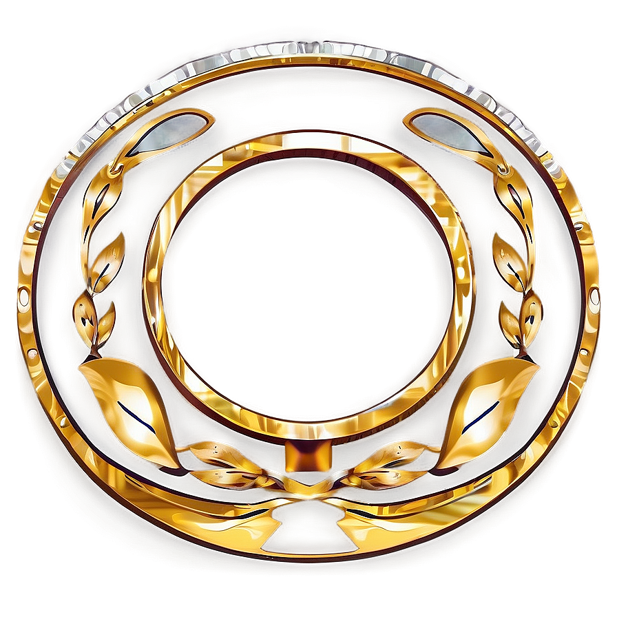 Gold Circle Monogram Frame Png 22