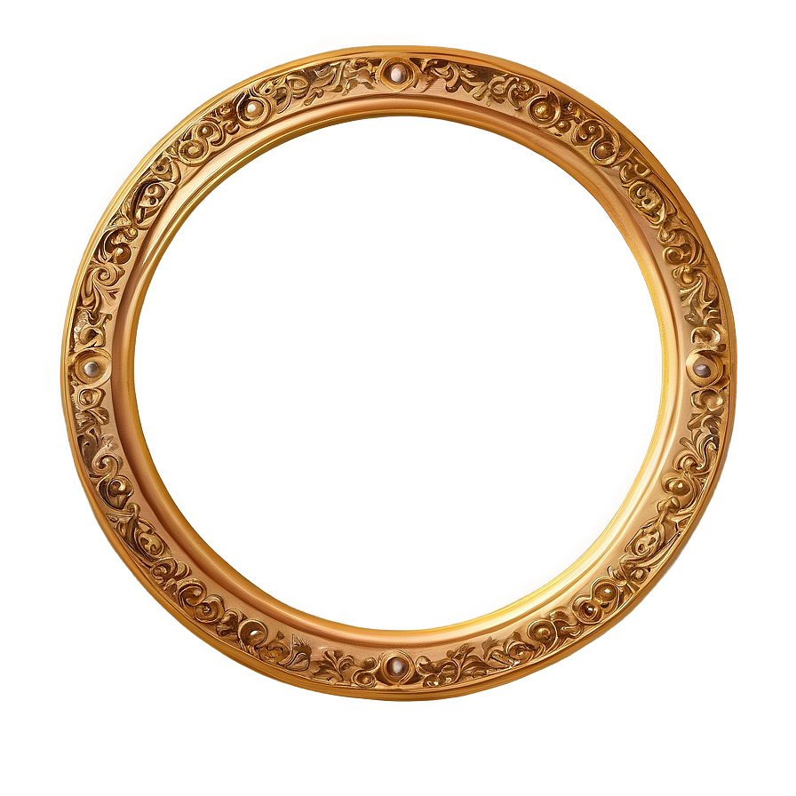 Gold Circle Photo Frame Png 79