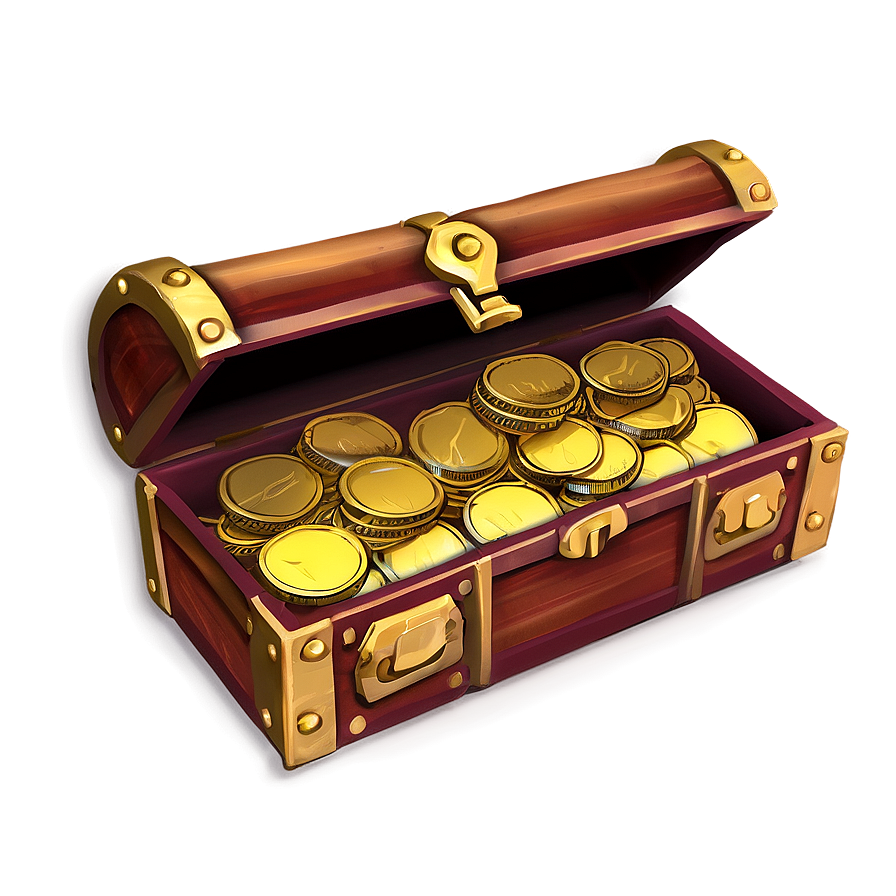 Gold Coin In Chest Png Ssd44