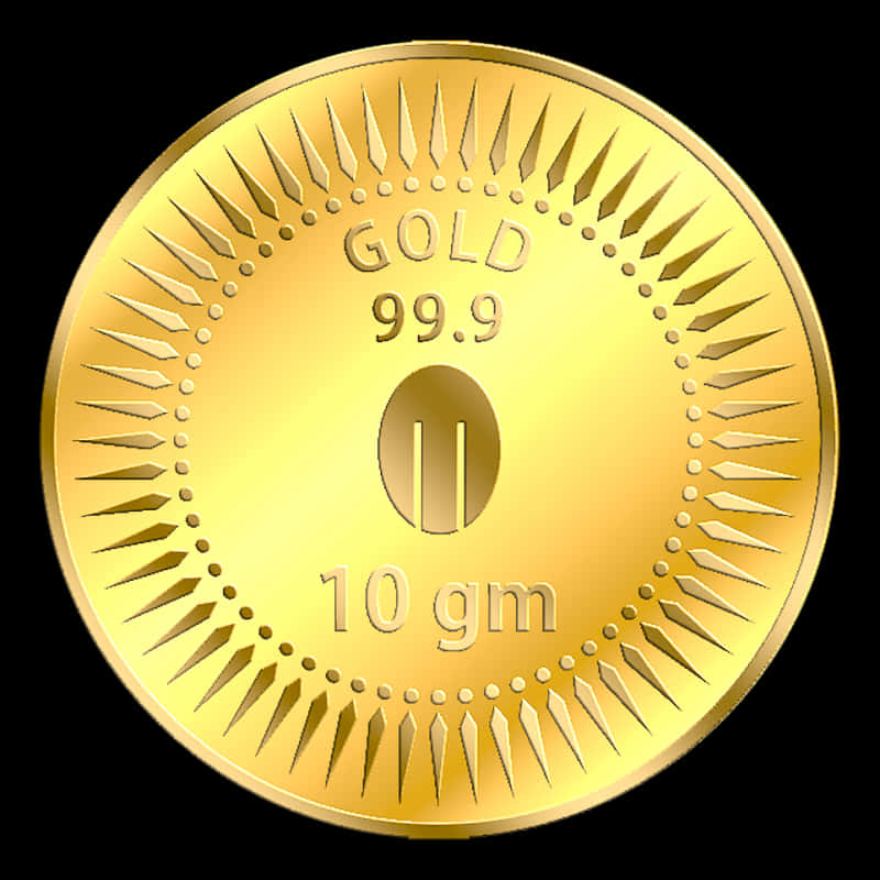 Gold Coin10 Grams Purity Mark