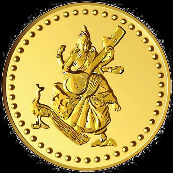 Gold Coinwith Deity Design