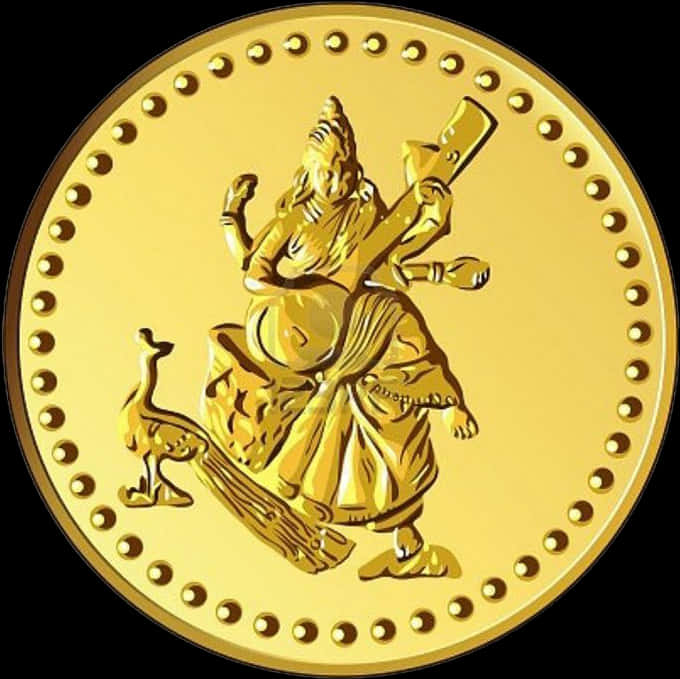 Gold Coinwith Deity Embossed