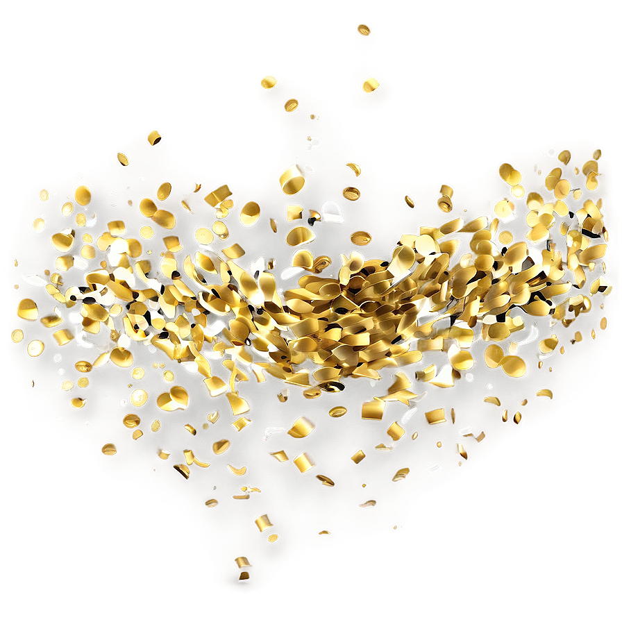 Gold Confetti Cascade Png Oai