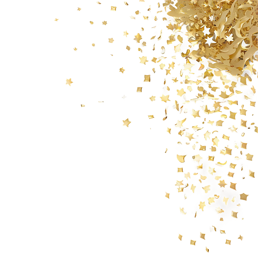 Gold Confetti Delight Png Qql