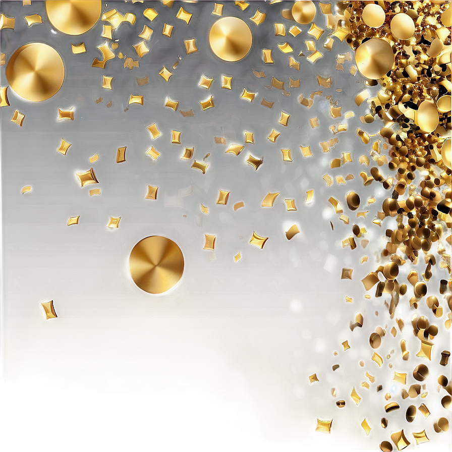 Gold Confetti Elegance Png 05252024