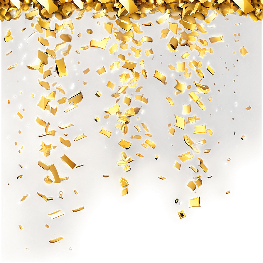 Gold Confetti Shower Png 96