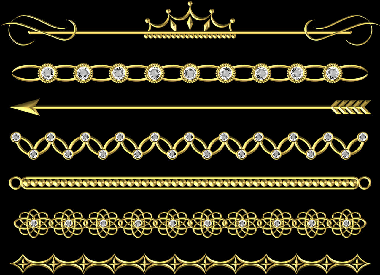 Gold Decorative Divider Elements