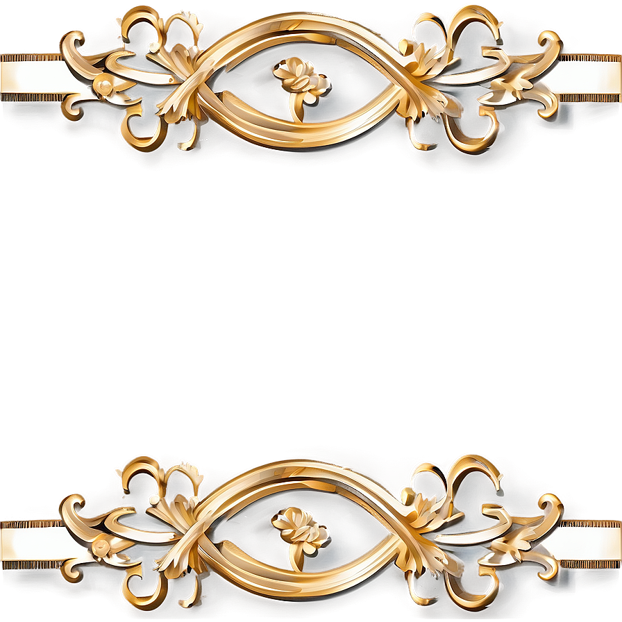 Gold Decorative Line Png Vnp