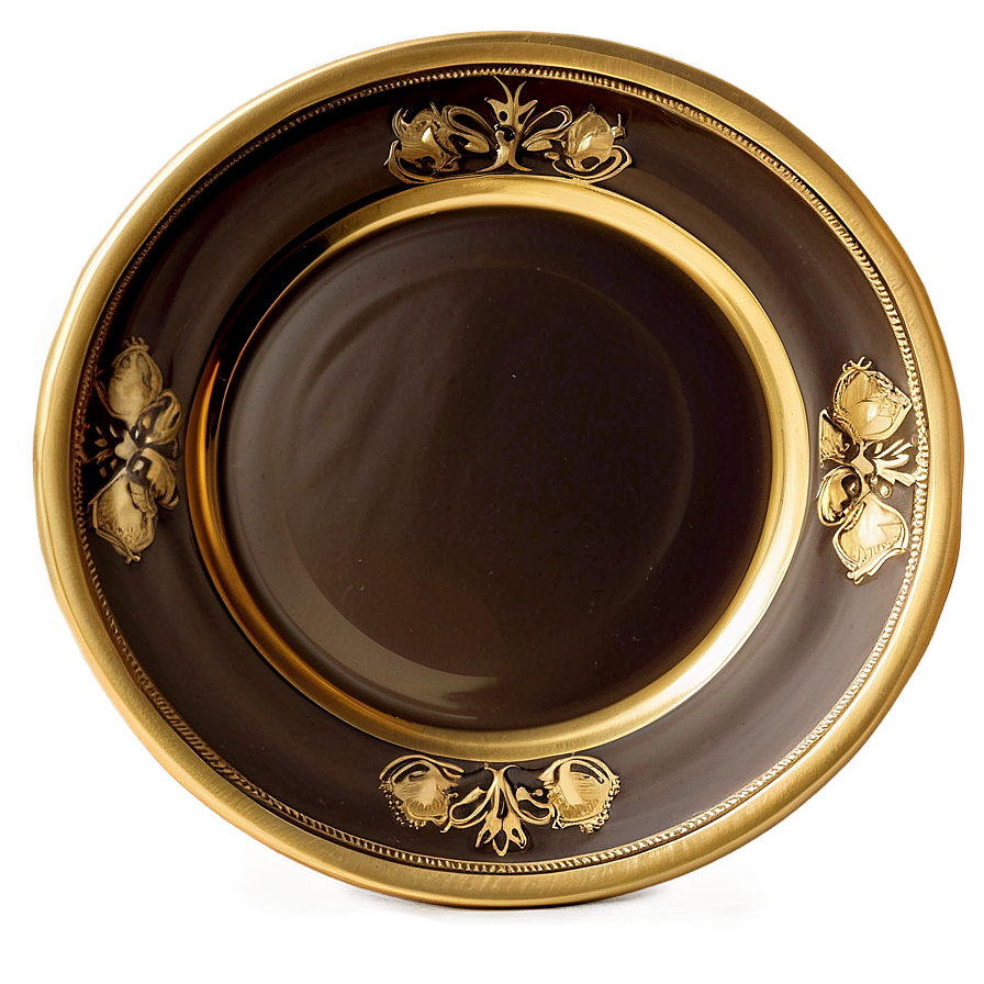 Gold Dessert Plate Png Xtt77