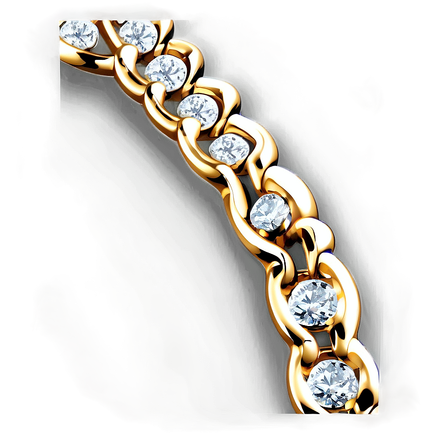 Gold Diamond Chain Png 45