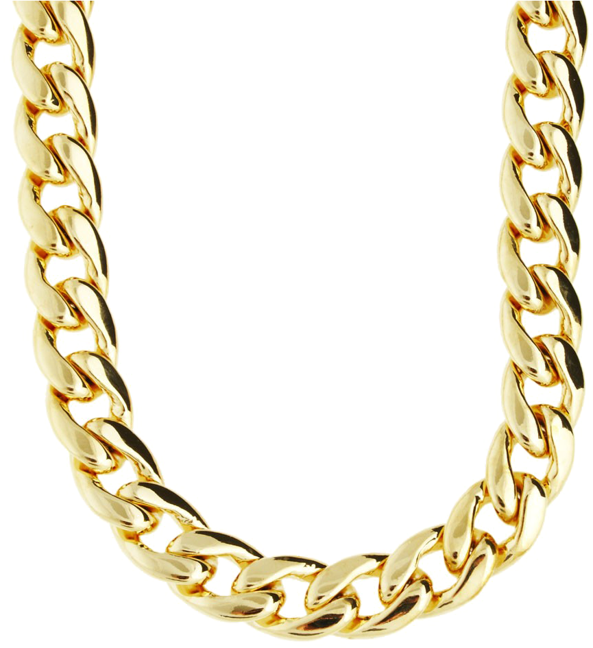 Gold Diamond Cuban Link Chain