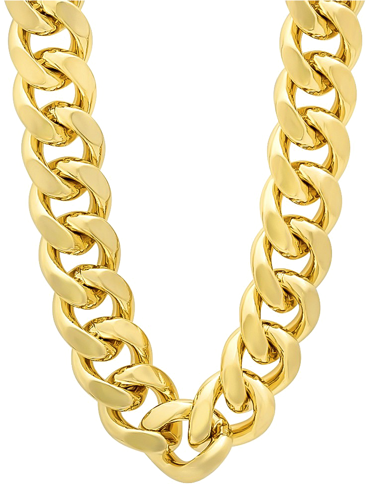 Gold Diamond Cuban Link Chain