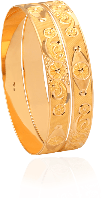 Gold Embossed Bangle Design