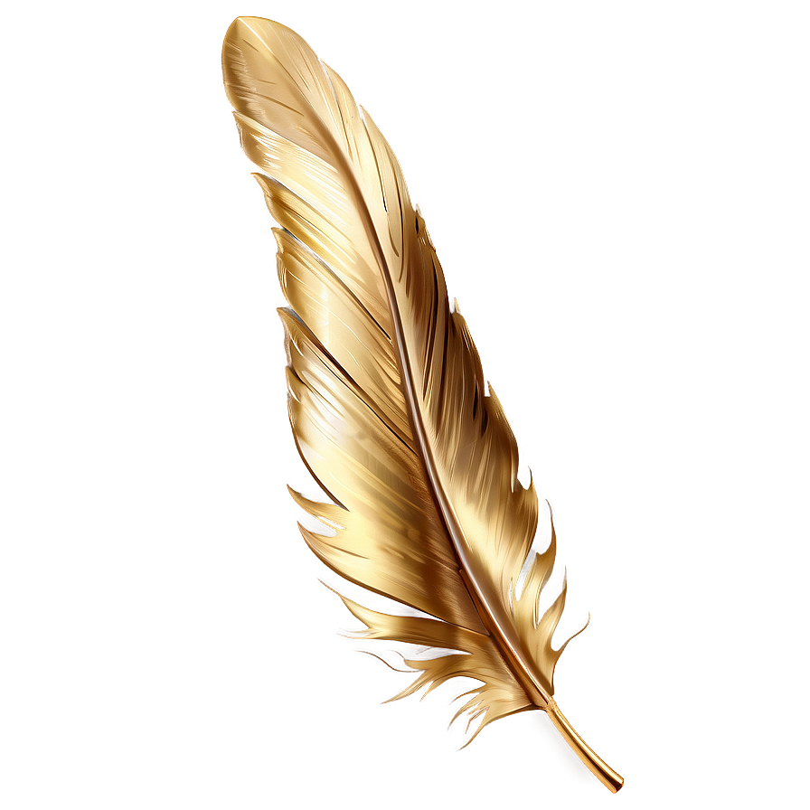 Gold Feather Detail Png 06262024