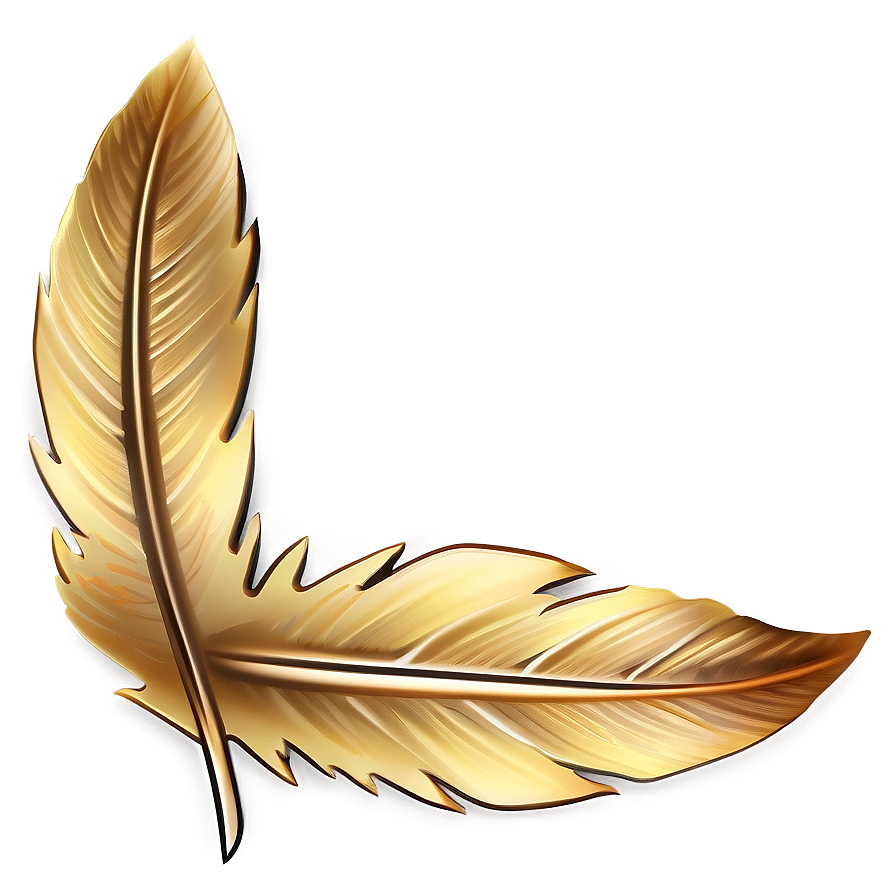 Gold Feather Detail Png 99