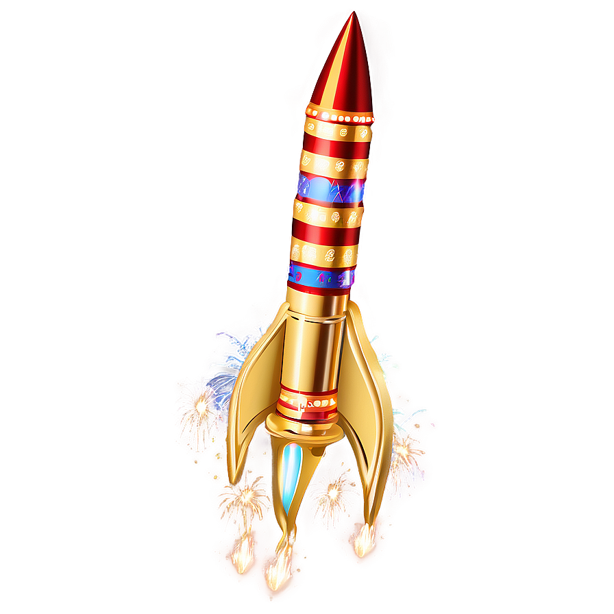 Gold Firework Rocket Png Tqt40