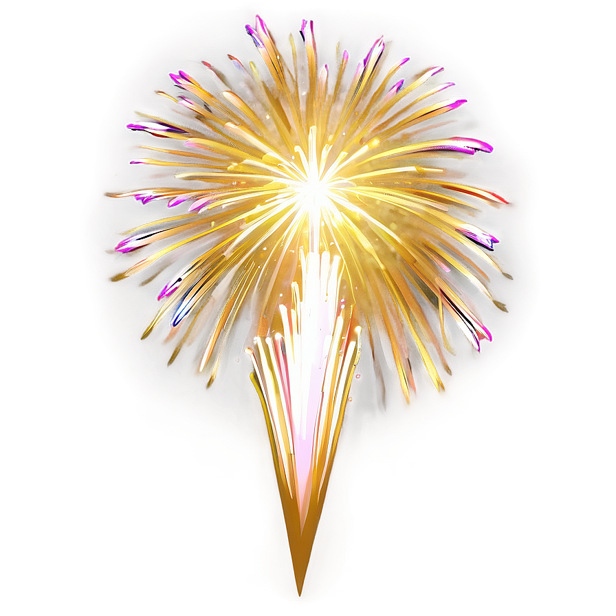 Gold Fireworks Zenith Png 06292024