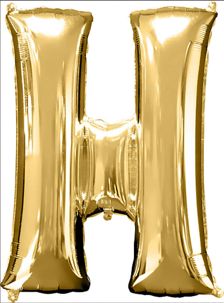 Gold Foil Balloon Letter H