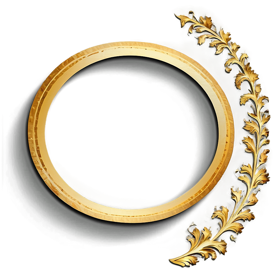 Gold Foil Circle Frame Png Nsx