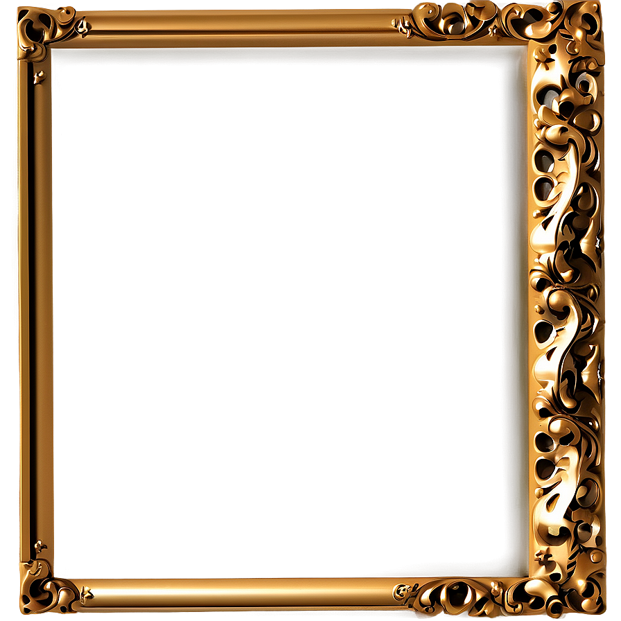 Gold Frame Design Png 06262024