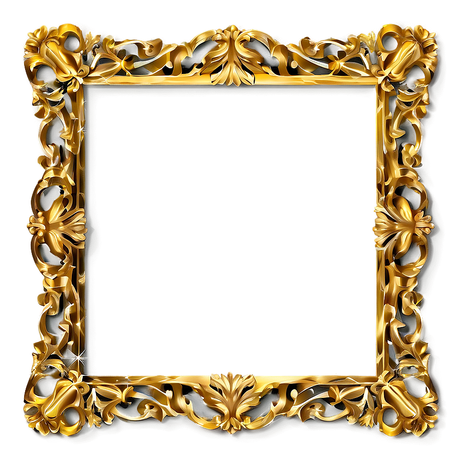 Gold Frame Design Png Rpv44