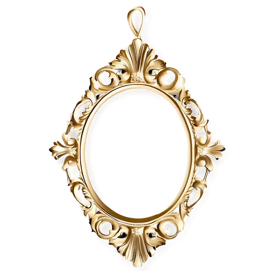 Gold Frame Ornament Png Nar