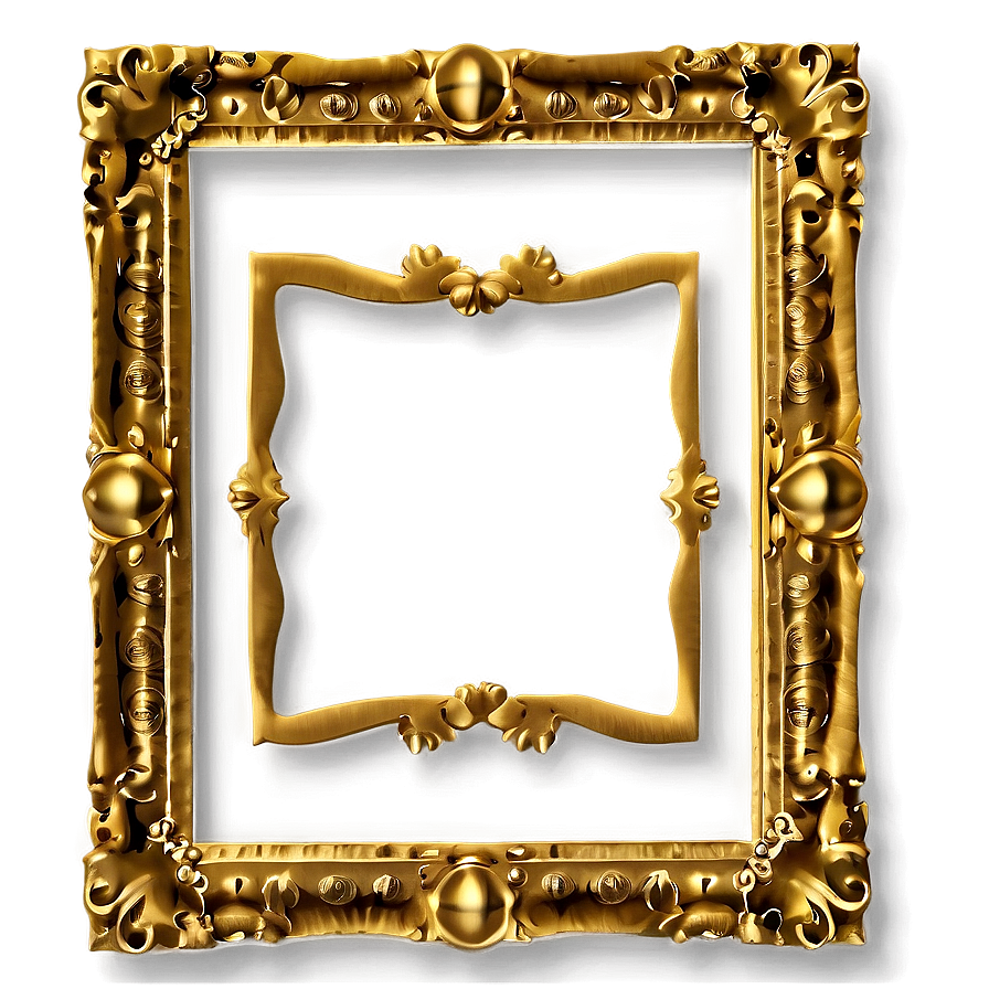 Gold Frame Portrait Png Jhy73