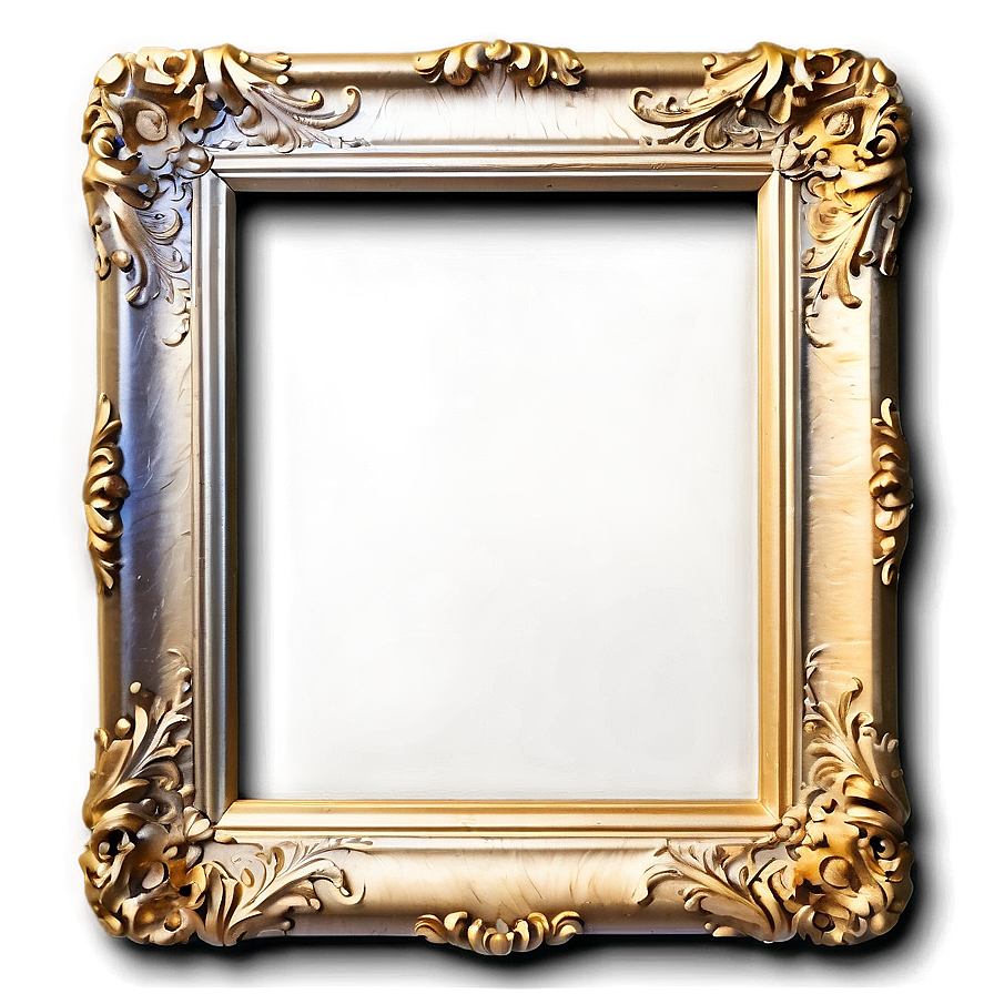 Gold Frame With Shadow Png 05042024