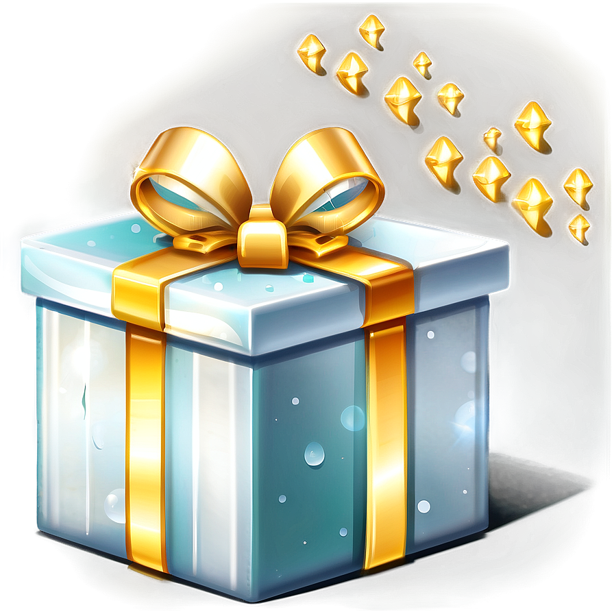 Gold Gift Box Png 05252024