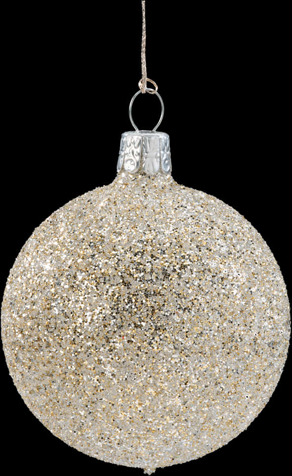 Gold Glitter Christmas Ornament