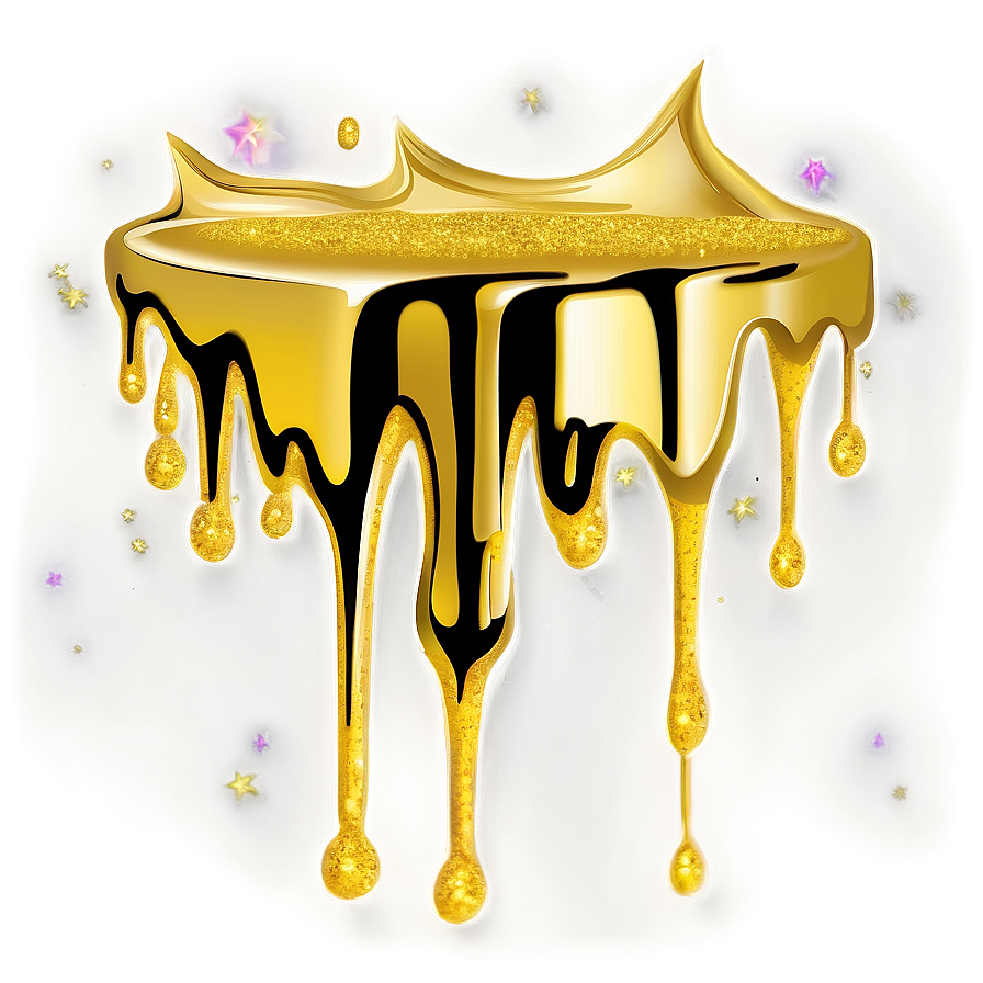 Gold Glitter Drip Clipart Png Qwg5