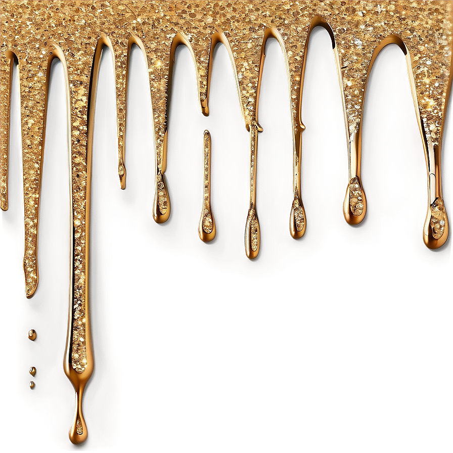 Gold Glitter Drip Down Png 06282024