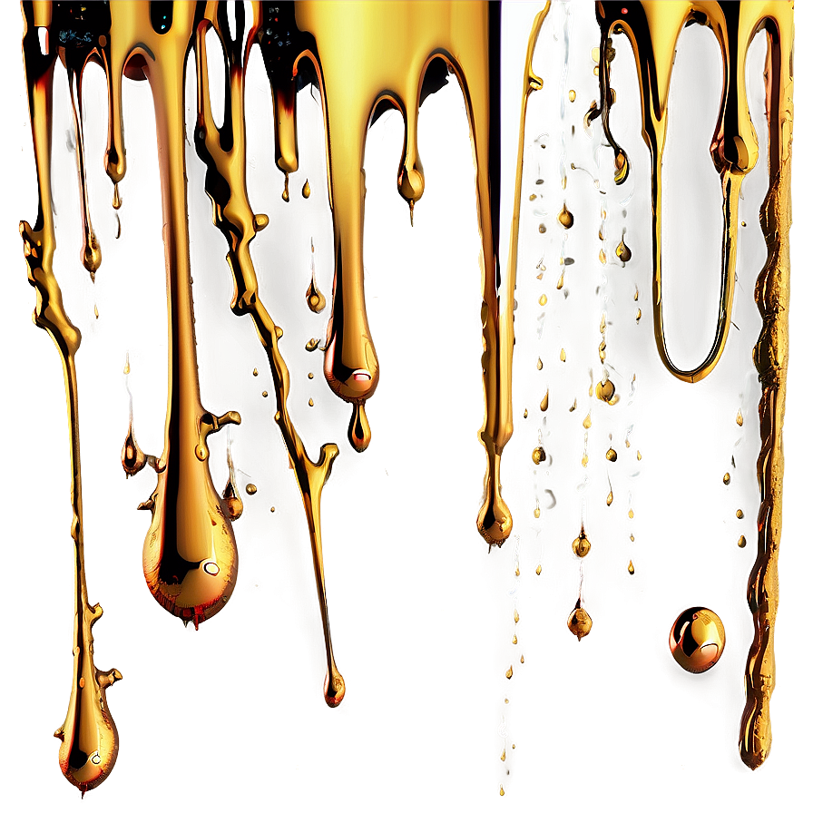 Gold Glitter Drip For Artwork Png 19