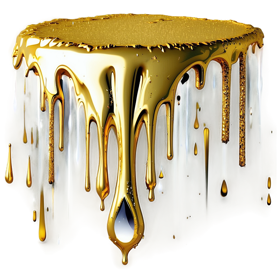 Gold Glitter Drip For Design Png Dln66