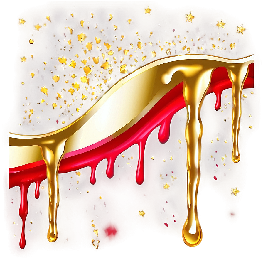 Gold Glitter Drip For Projects Png 06282024