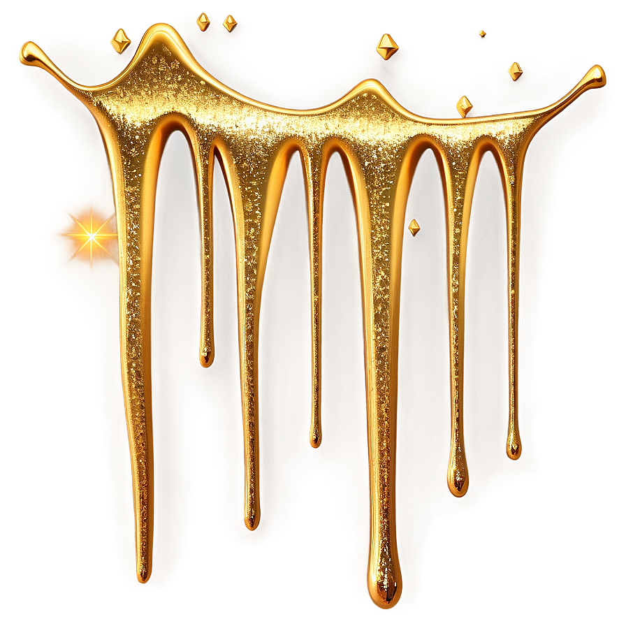 Gold Glitter Drip Overlay Png Mmi17