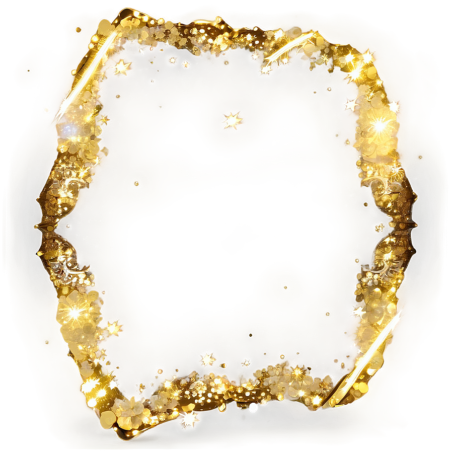 Gold Glitter Effect Png 50