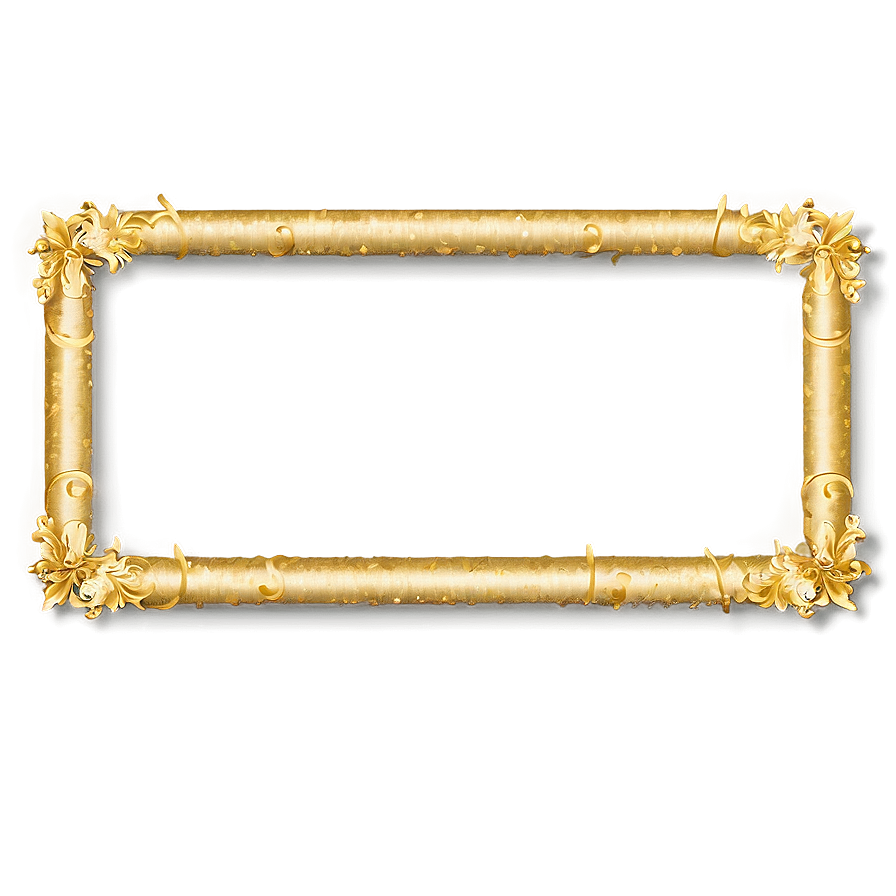 Gold Glitter Frame Png 05232024
