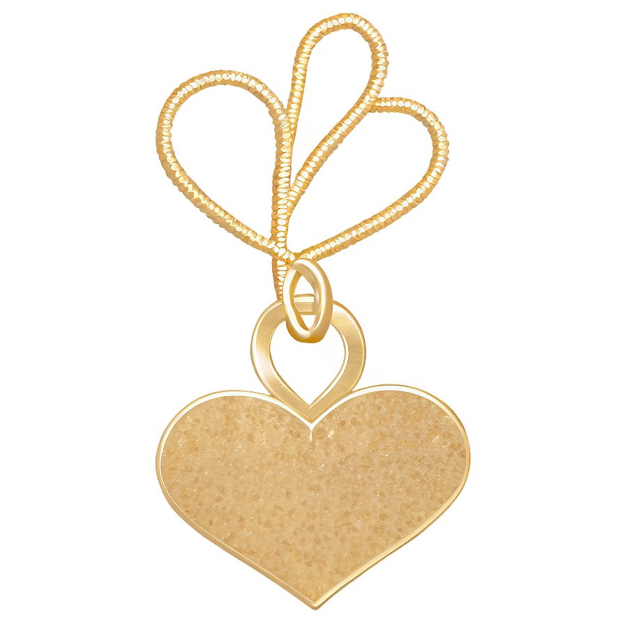 Gold Glitter Heart Png 05232024