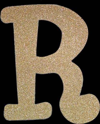 Gold Glitter Letter R