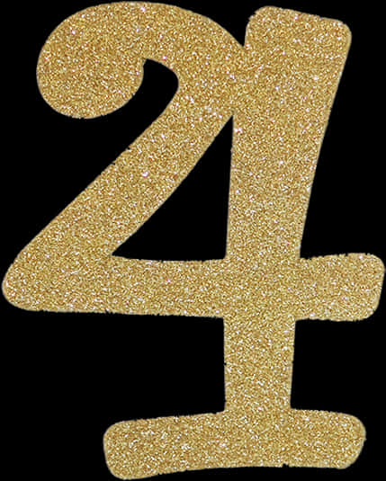 Gold Glitter Number4