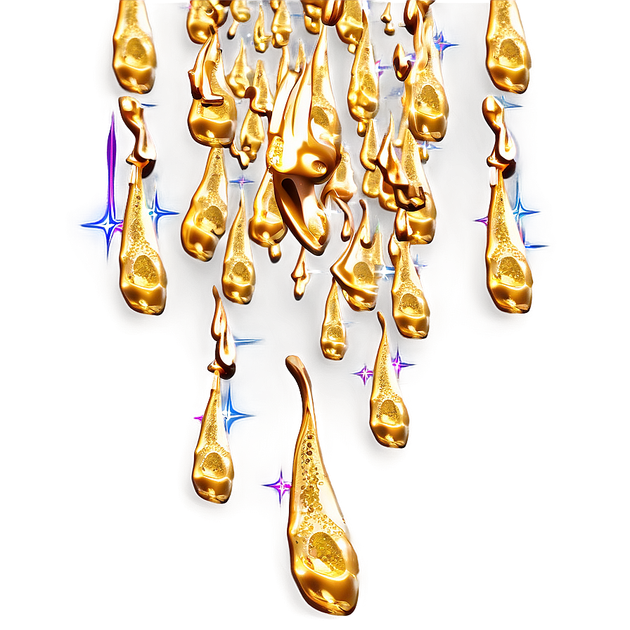 Gold Glitter Rain Png 05232024