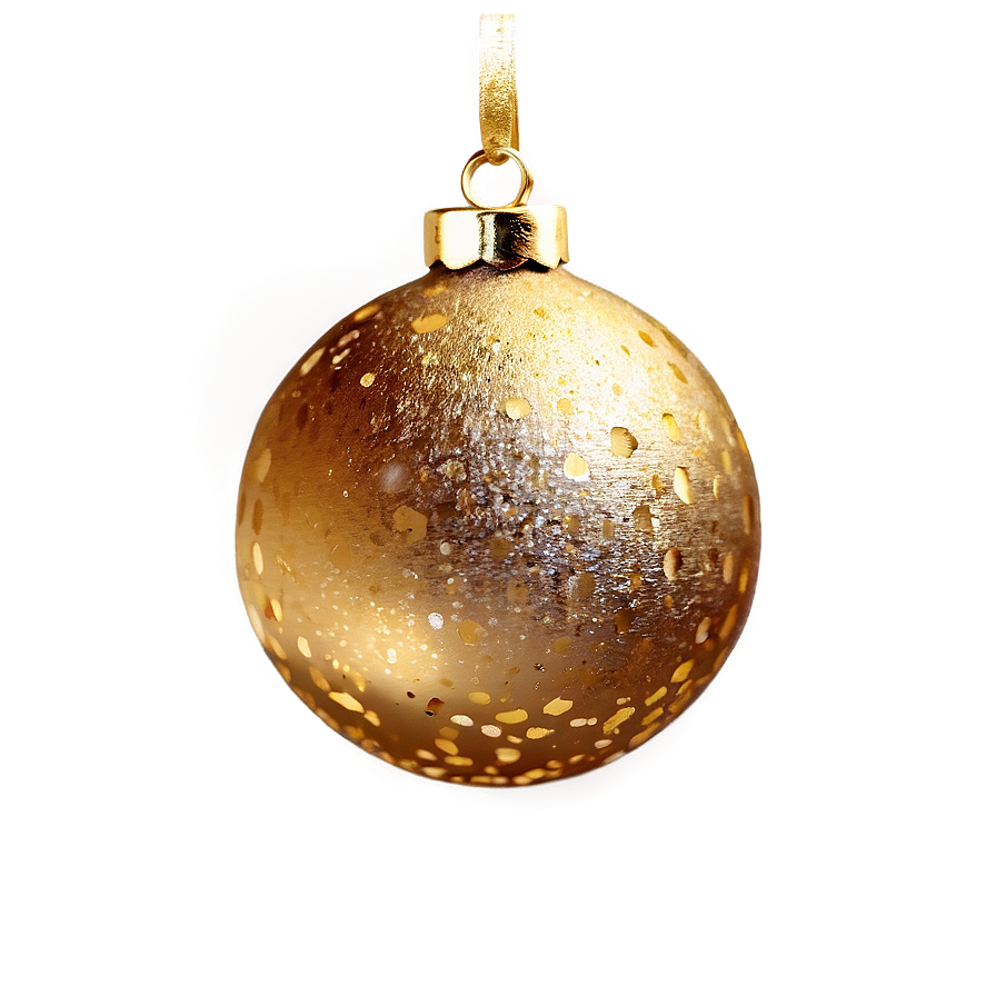 Gold Glitter Swirl Christmas Bauble Png Vwu22